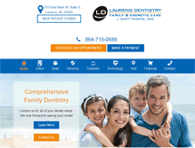 Tablet Screenshot of laurensdentistry.com